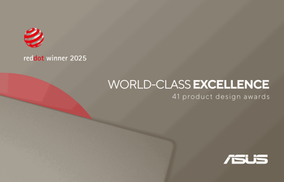 In The News: ASUS Wins 41 Prestigious Red Dot Design Awards for Product Design 2025