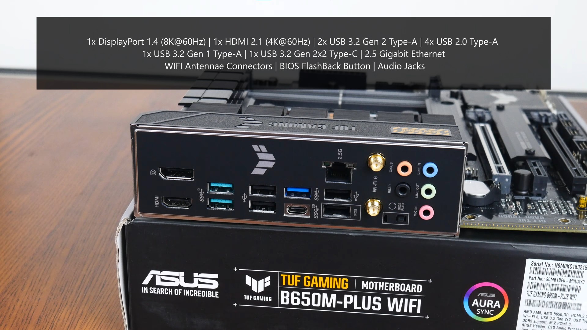 ASUS TUF GAMING B650M-PLUS WIFI - mATX AM5 Motherboard for Gamers